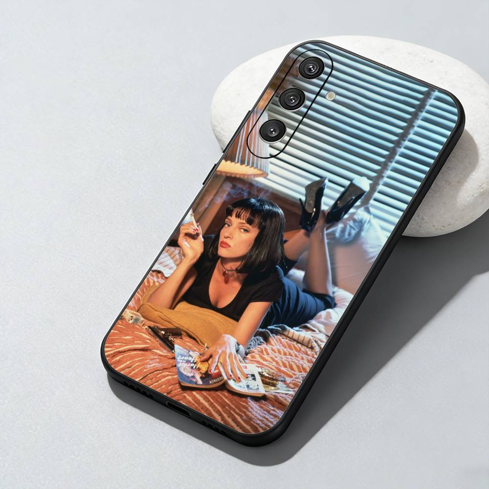 Classic Movie P-Pulp F-Fiction Phone Case For Samsung Galaxy A73,A72,A71,A70,A52,A51 Others Soft Black Cover
