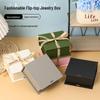 Luxe Souvenir Cadeaubox voor Sieraden: Ring, Ketting, Armband met Strik van Lint, Flip-top Boekstijl Ontwerp
