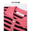 JOY SPEAKER Striped Lapel Knit Cardigan