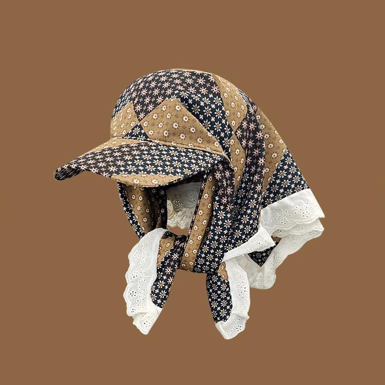 Leopardenmuster Bandana Flache Kappe für Damen - Sonnenschutz Hip Hop Stil Kopfbedeckung