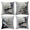 1/4pcs Floral Patterned Pillowcases with 3D Flower Design Sofa Cushion Cover Home Bedroom Room Decoration