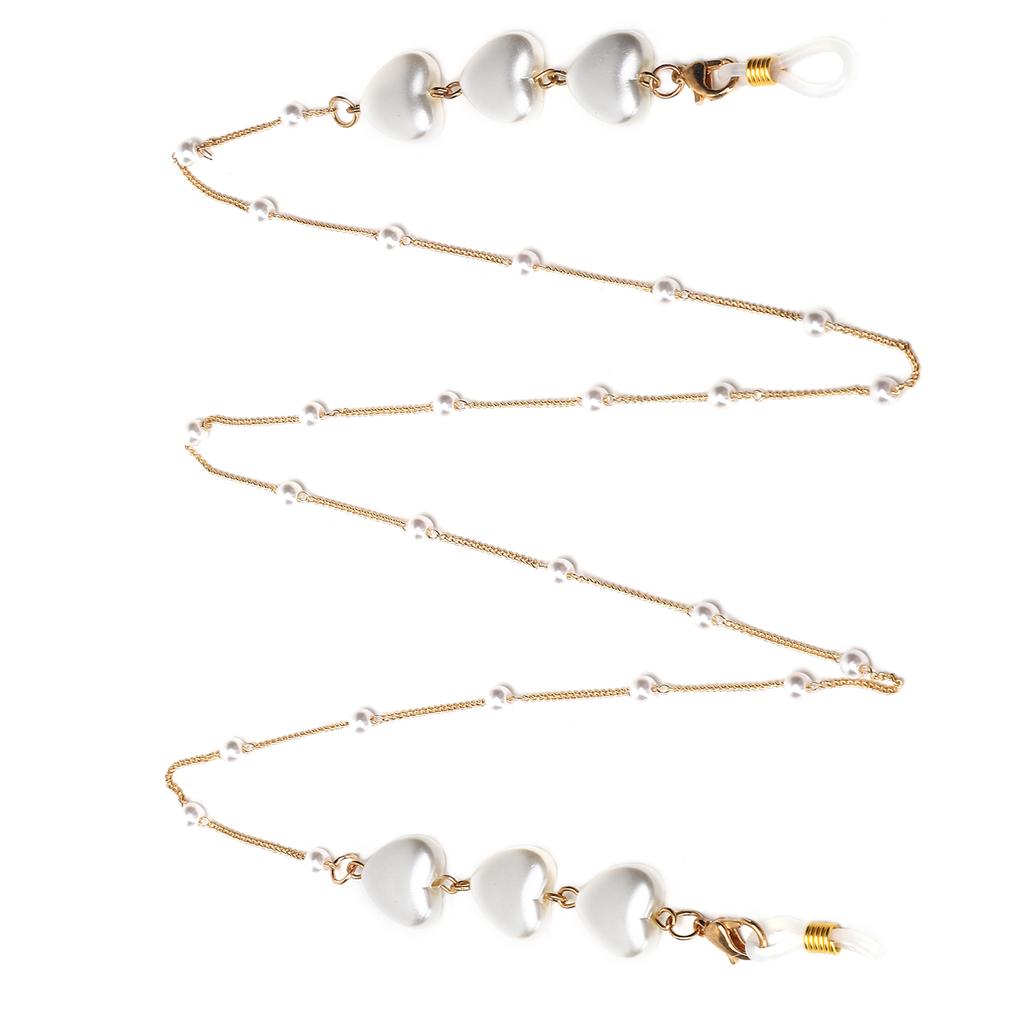 Heart Shaped Decoration Face Cover Chain Metal Exquisite Glasses Chain Lanyard
