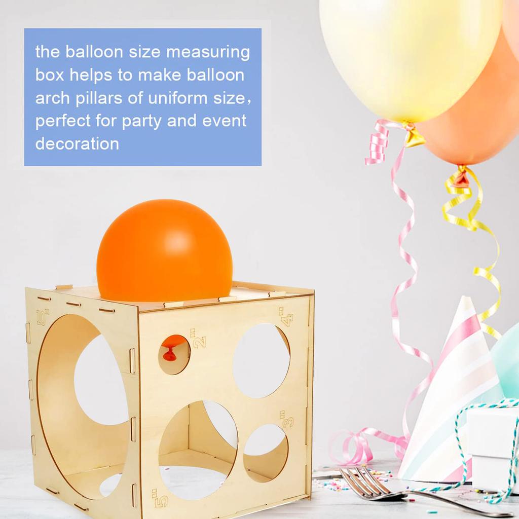 30cm Wood Balloon Sizer Cube Box Balloons Measuring box For Birthday Party Baloons Arch garland Wedding Decoration ballon tool