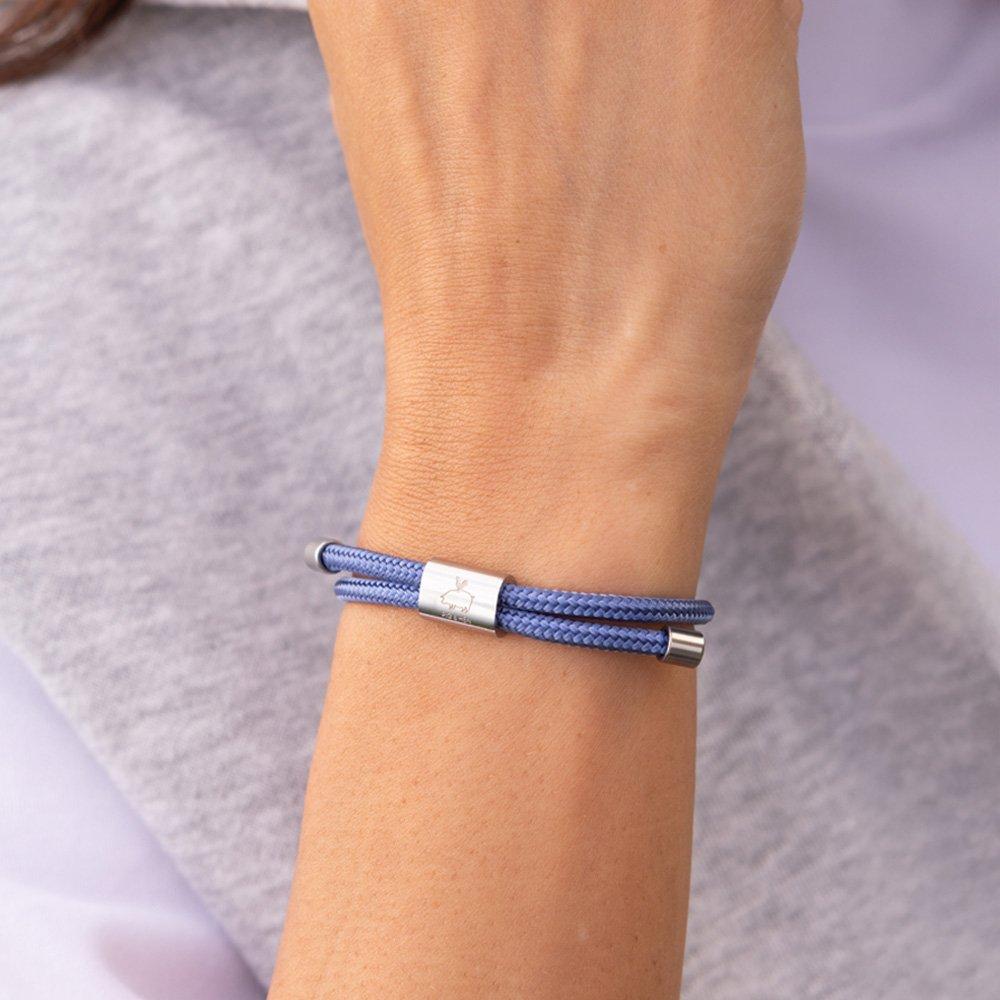 (Women's) Pig & Hen Little Louise Bracelet - Indigo Purple X Silver