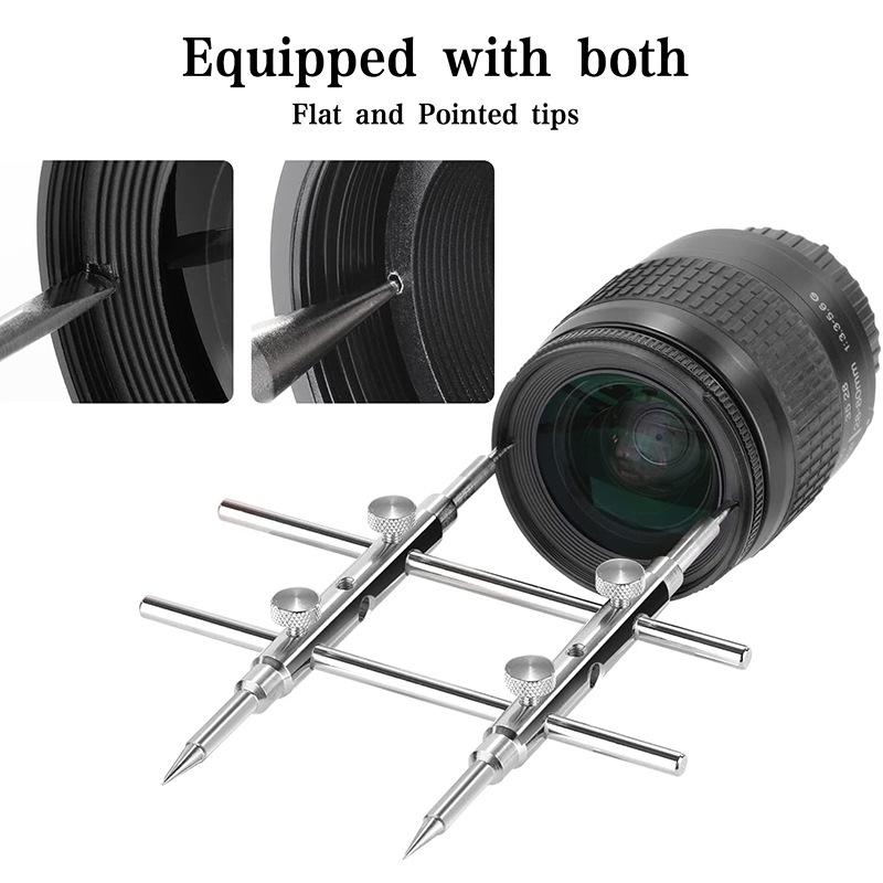 1Pc Camera Lens Repair Kit with Removable Flip Box Wrench Professional DSLR Lens Removal Tool Accessory.