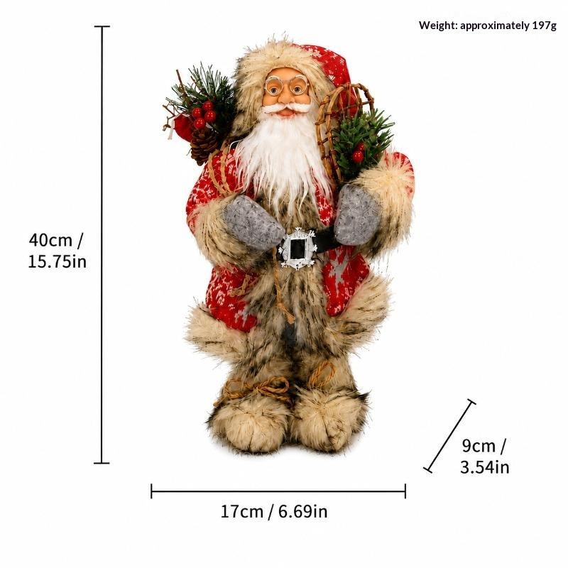 2026 Weihnachtsdekoration für Zuhause Weihnachtsmann Plüschpuppe 30cm Navidad Party Deko Xmas Ornamente Neujahrsgeschenk