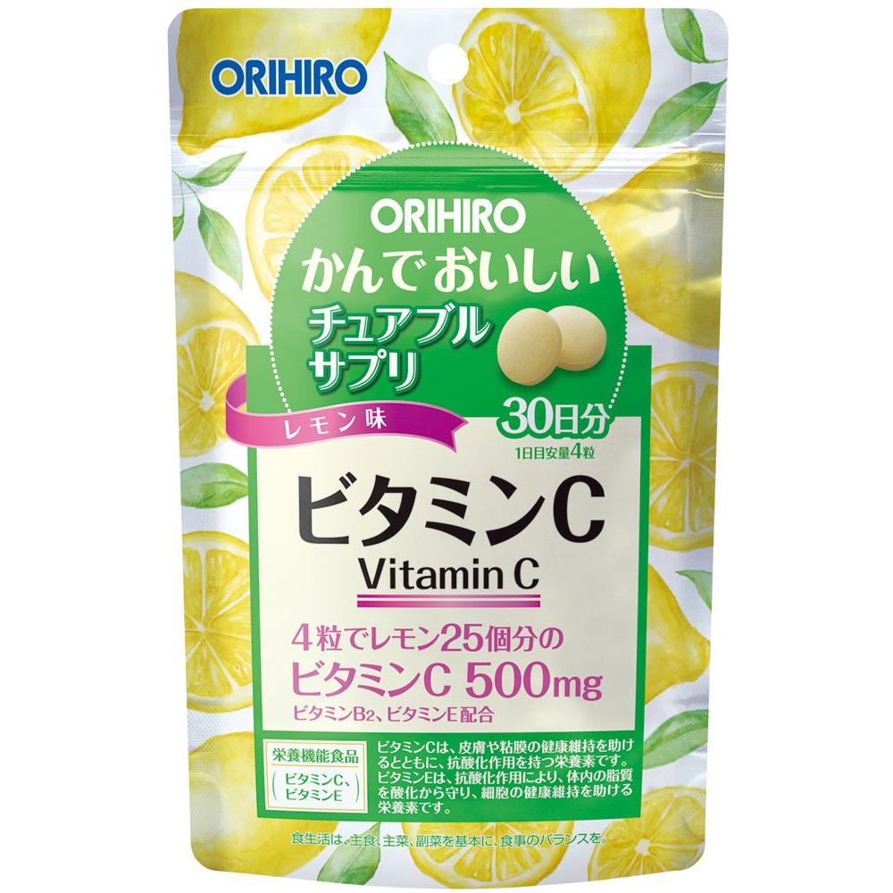 Orihiro Chewable Vitamin C Supplement - Delicious & Easy to Consume - 120 Tablets