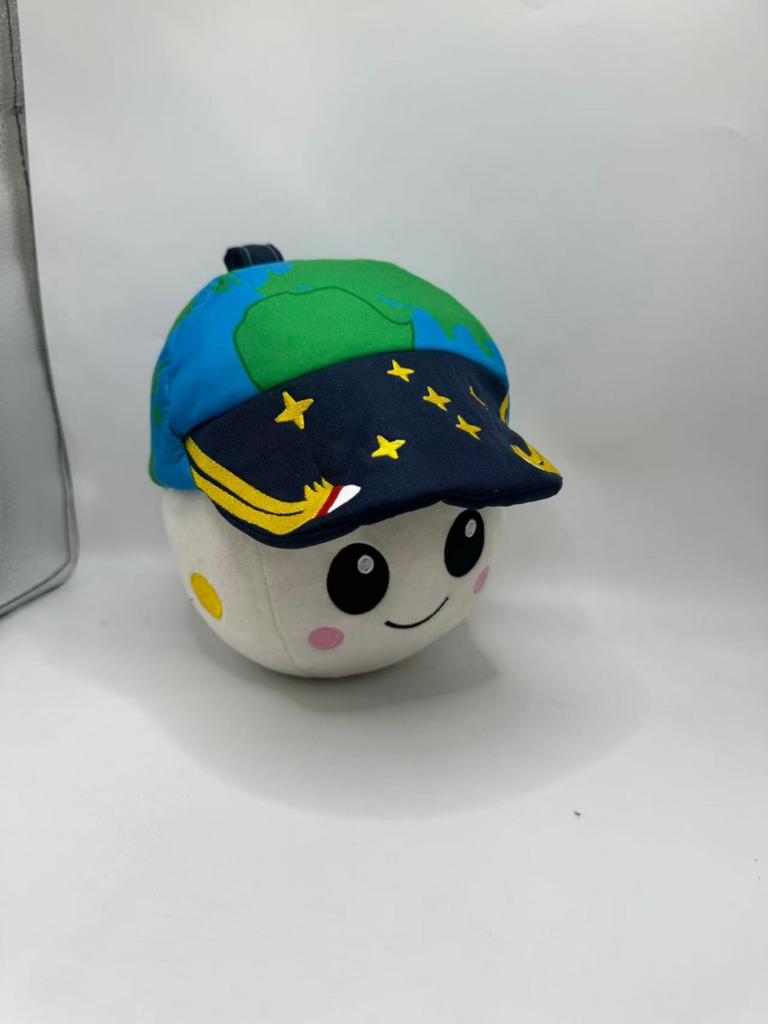 22Cm Zero Gravity Indic Adorable Earth Themed Plush Toy With Starry Cap Soft Stuffed Animal For Kids Decor And Space Lover Gift