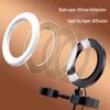 Height-Adjustable Portable Desktop Selfie Stand with Dual Camera Mounts and Fill Light for Live Streaming and Photography