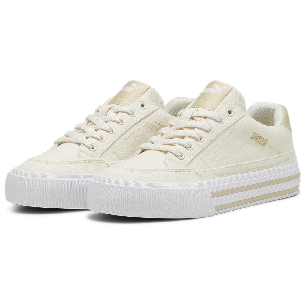PUMA Court Classic Vulc Comfortable Versatile Low-Top Skate Shoes Women sneaker Off-White 395020-08