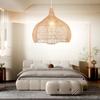 Nordic Style Handmade Pendant Light Woven Wicker Rattan Chandeliers for Outdoor Home Decor Living Room Wholesale