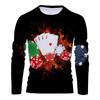 Casino Poker Print Long Sleeve T-Shirt, Stylish Casual Wear