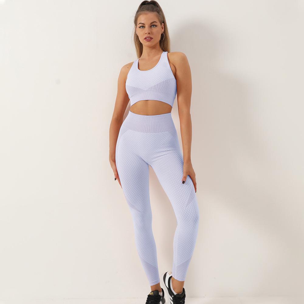 Spring/Summer Seamless Yoga Pants & Zippered Sports Bra Set