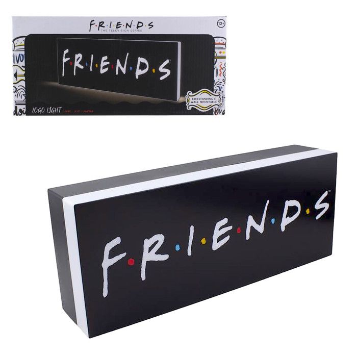 Lampe Friends Logo Lumière - PALADONE - Noir, Blanc - USB Rechargeable - LED - Contemporain - Design