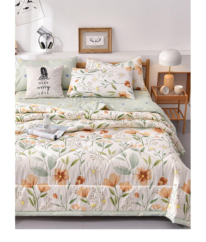 Baumwolle Luxus Gewaschene Sommerdecke - Minimalistisches Eis-Muster, Leicht, Kühl & Maschinenwaschbar.