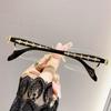 Fashion Photochromic Myopia Glasses Frameless Cut Edge Metal Frame Blue Light Blocking Eye Protection