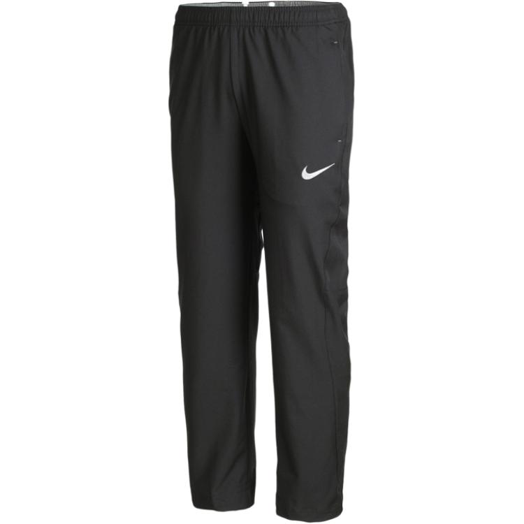 Nike Logo Embroidered Fitted Elastic Straight Leg Casual Pants Men Bottoms Black 688498-010
