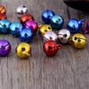 Blandade färger aluminiumpärlor Jul Jingle Bells Hängen Berlocker 6 mm 10 mm 12 mm