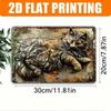 Retro Metal Wall Art, Living Room Decor 20x30cm
