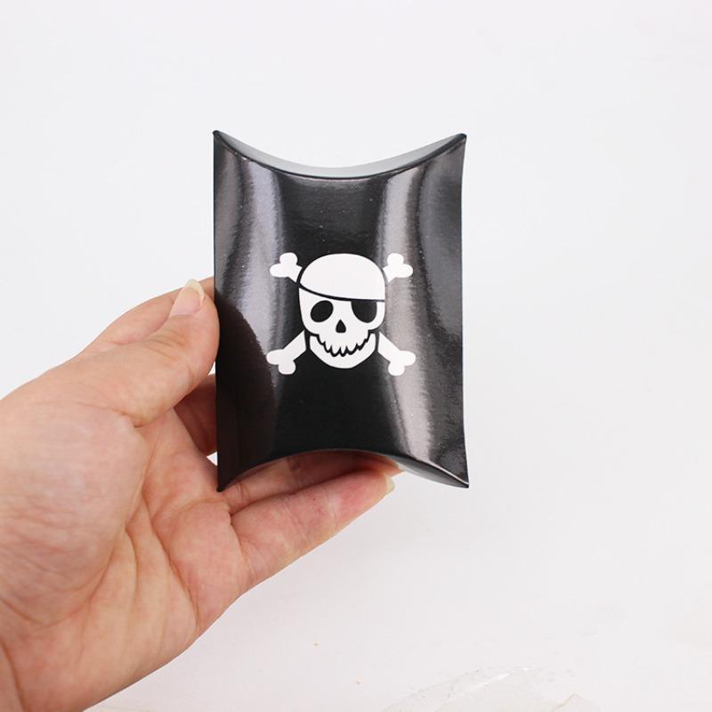 10/20pcs Halloween Pillow Shaped Candy Box Gift Box, Halloween Pumpkin Boo Ghost Witch Gift Box