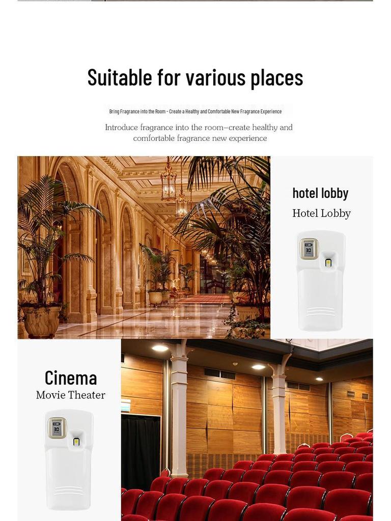 Wall-Mounted Smart Aroma Diffuser for Hotels and Bathrooms