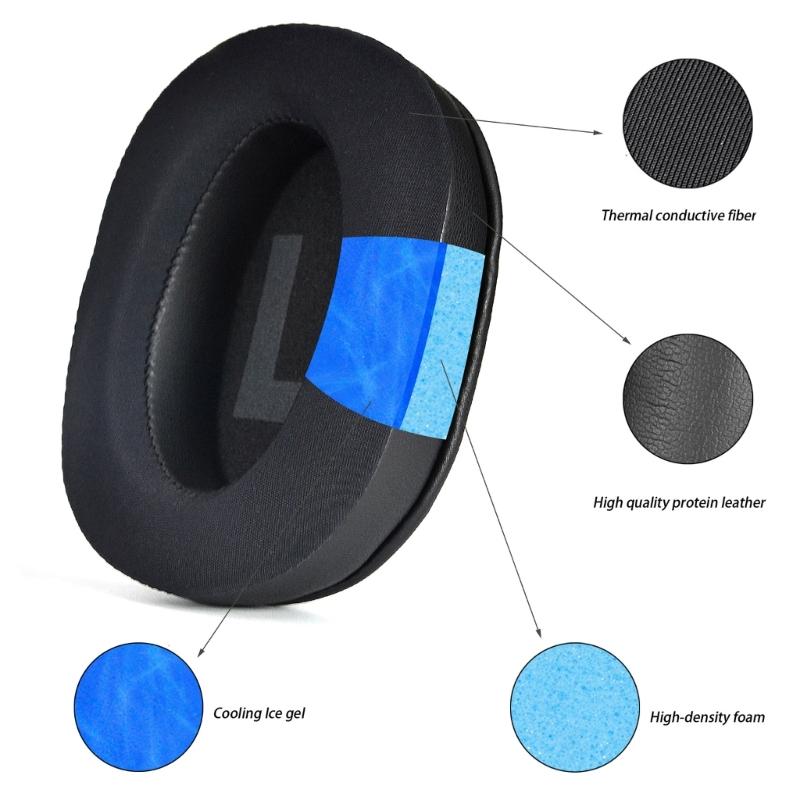 Replacement Cooling Gel Earpads Ear Pads for (Poly) Rig 600 (/HX) Headphones Ear Cushions Earmuff Ear Cover