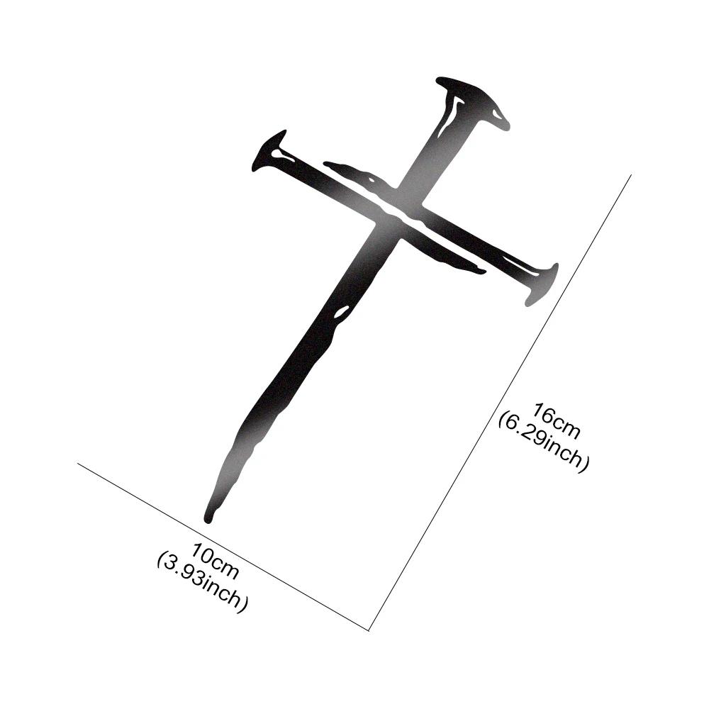 Creative Car Sticker Cross Nail Design Vinyl Decal Waterproof Reflective Sticker Personalized Car Styling Decorative Accessories