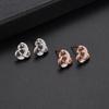 European American Fashion Drip Oil Spiral Ear Studs