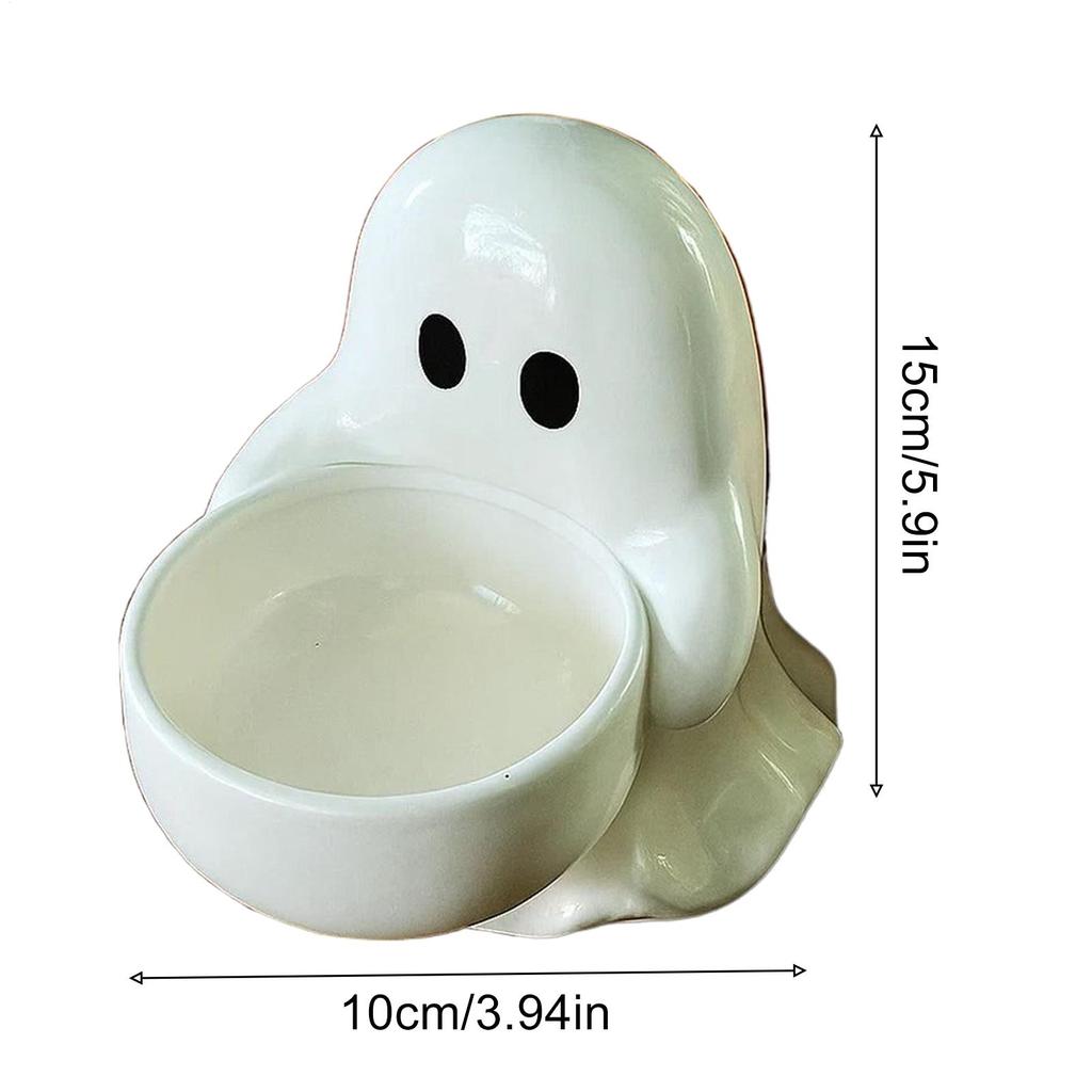 Halloween Candle Holder Ghost Figurine Candle Holder Desk Decor Resin Cute Guardians Ghost Statue Aromatherapy Candlestick