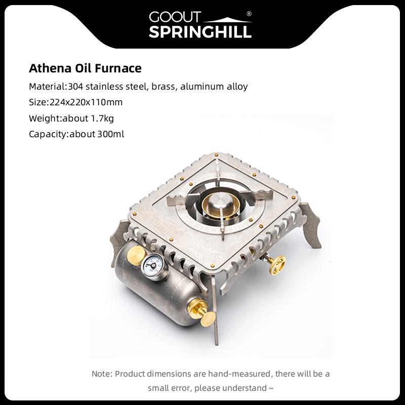 

Goout Springhill Vintage Oil Stove Outdoor Camping Cooking Portable All-in-One Kerosene Stove Head Camping Self-Driving Stove серебряный