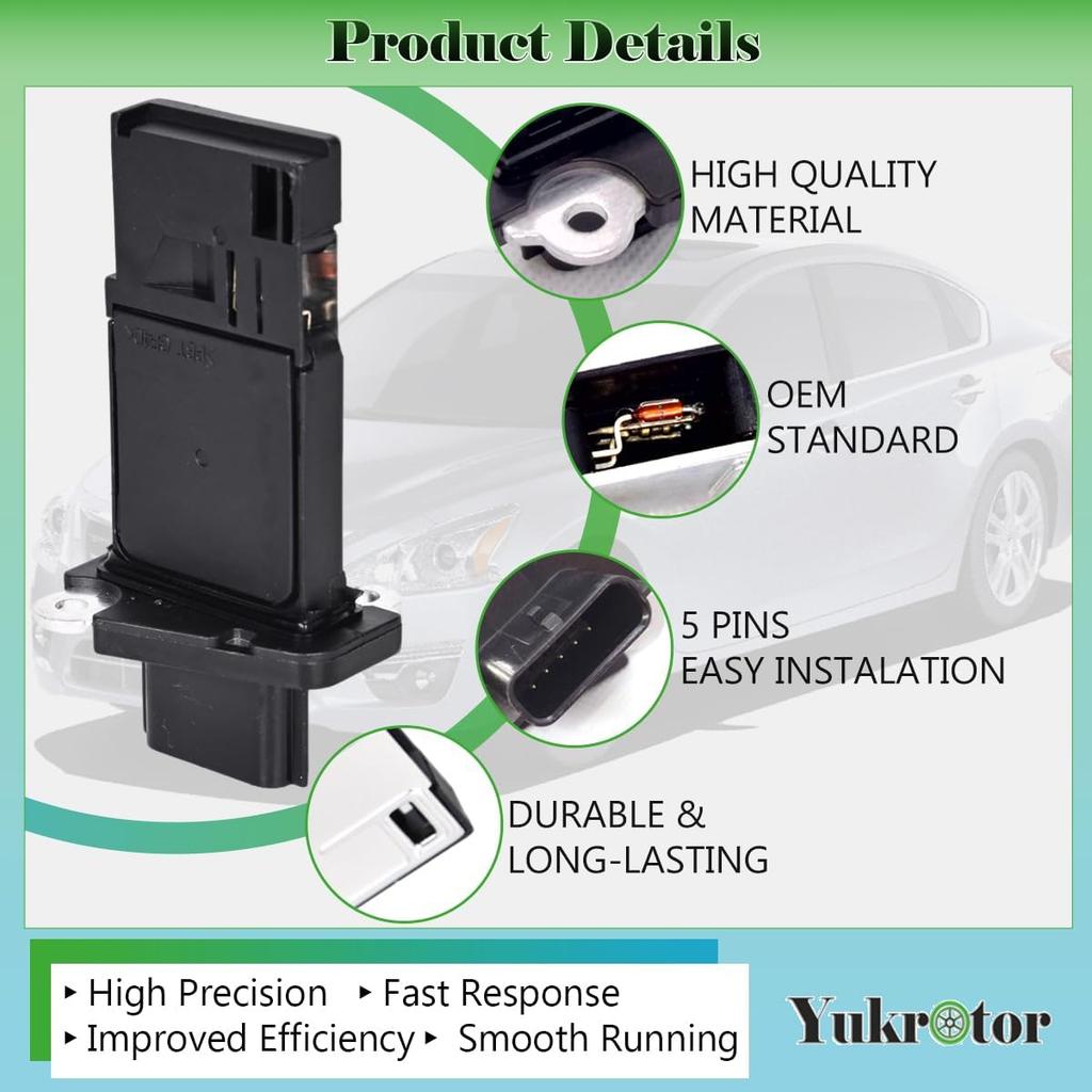 Mass Air Flow Sensor MAF Sensor 22680-CA000 Compatible with 2003-2014 Nissan Altima Frontier Maxima Murano Pathfinder Rogue Sentra Titan Xterra