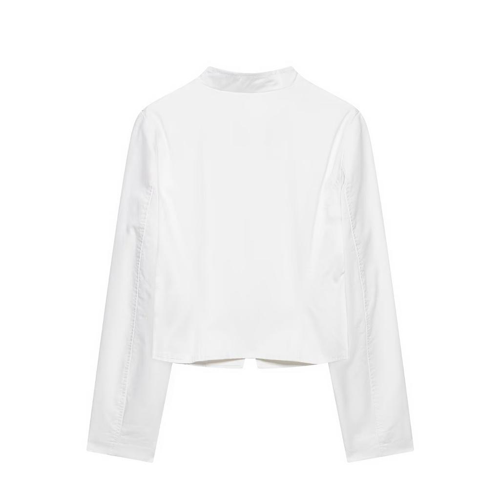 European and American style, new women's clothing, fashionable casual rope knot buckle decoration slim jacket 4341/764