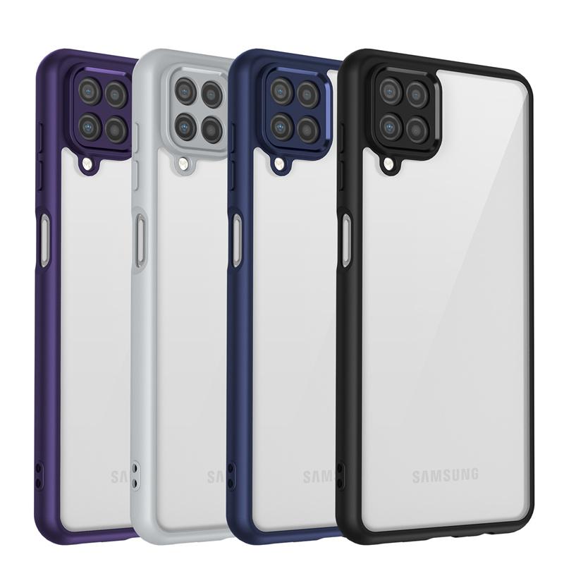 Stoßfeste transparente PC-Rückseite für Samsung Galaxy A12 A22s A32 A52s M32 A13 A23 A33 A53 M13 M23 M33 M53 Hülle Silikonschutz