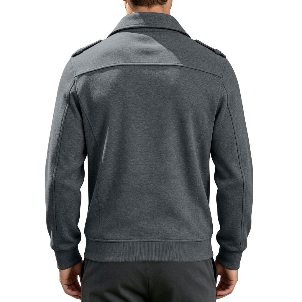 Men's Casual Jacket, Color Lapel -Lined Outerwear for Everyday Wear