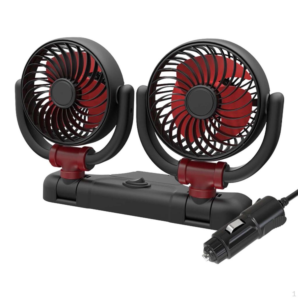 Ventilador de ar para carro com rotação de 360° para resfriamento de veículos