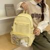 Schoolbag Campus Large Capacity Junior High School Student Backpack Transparent Zagu Ba Pain Bag 10cm Baby Bag JK School Bag Female