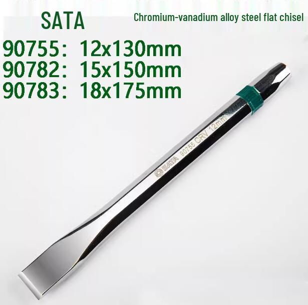 SATA CR-V Chrome Vanadium Steel Masonry & Alloy Flat Chisel 90755-90782-90783 Chisel 90755