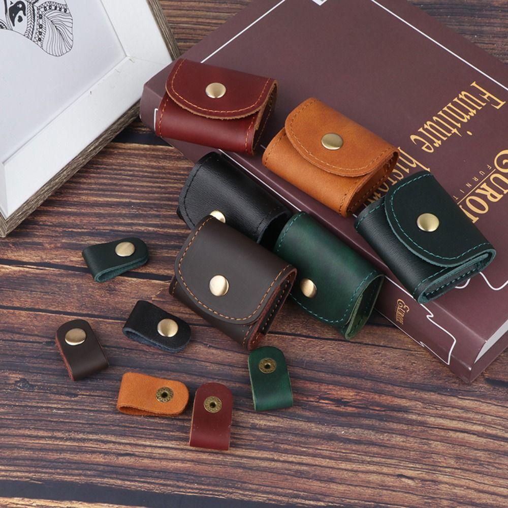 Waterproof Leather Data Cable Storage Box Mini Mini Coin Purse Key Holder Headphone Bag  Travel