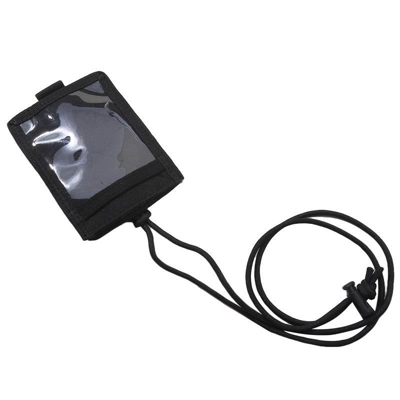 ID-kortshållare Armé Taktisk Multifunktionell Bärbar ID-kortfodral Patch Halsband och Kreditkortsorganisatör Högkvalitativa Enfärgade Fodral