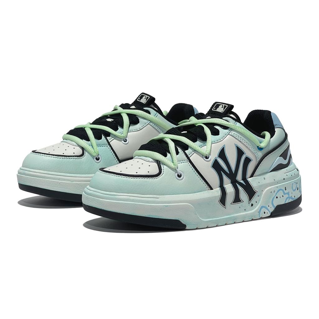 MLB Chunky Liner 811 Manufacturing Abrasion Resistant Height Increasing Low Top Skateboard Shoes Unisex Blue White 3ASXCA12N-50WHS(Team80-)