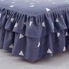 3PCS Bedding Set Sheet With 2 Pillowcases Printing Flowers Bed Skirt Home Textile Non-slip Mattress Cover Bedspread