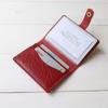 Porco Rosso Slim Genuine Leather Card Case with Book-Style Accordion Detail for Men and Women [sokunou] (Red)