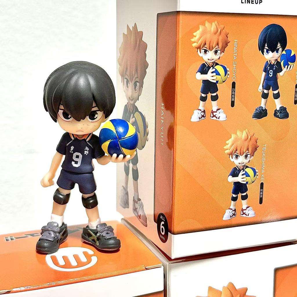 High Quality with Box 6pcs/set Anime Haikyuu the Volleyball Boys PVC 9CM Figures Model Toys
