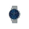 Retro Sports Trend Watch Quartz Movement Stainless Steel Strap Japanese and Korean Watch Men's Watch Blue Dial MTP-E321M-2AVDF