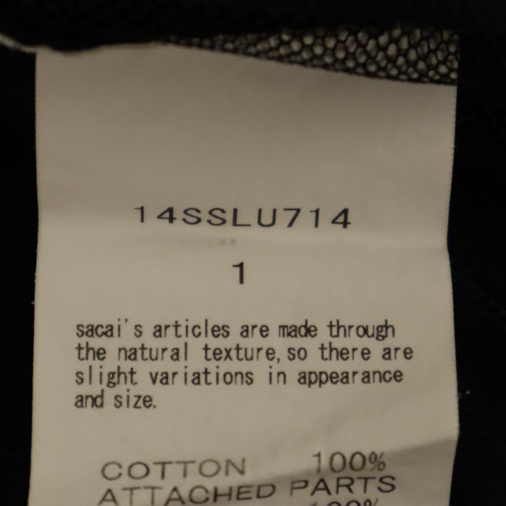 sacai luck made in Japan Short sleeve Cut 1 black Women Used