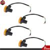 For Honda Yamaha Kawasaki 4× Motorcycle Turn Signals Blinker Light Black Amber