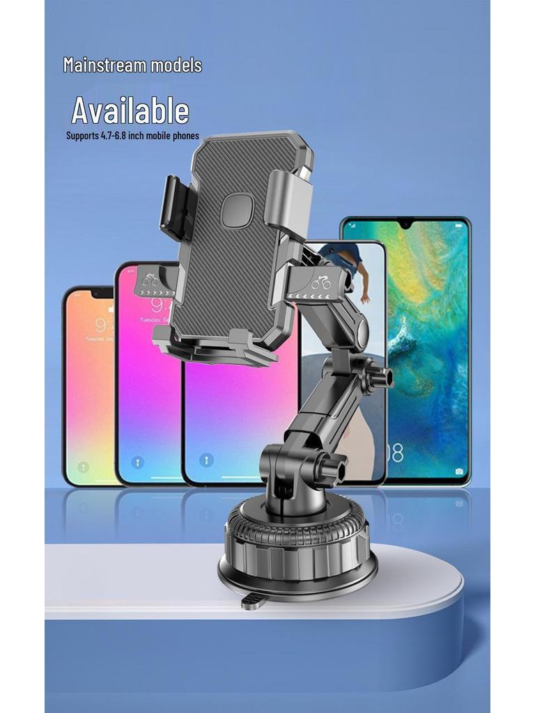 Truck & Car Phone Holder: Suction Cup, Shockproof, Stable Stand for Navigation.