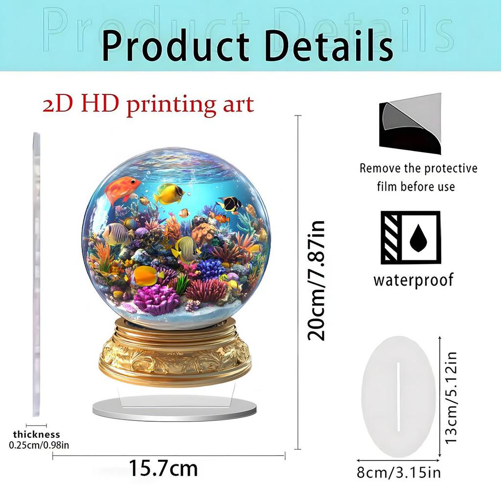 Fairy Tale Flower Fairy & Unicorn 2D Acrylic Ornament for Home Decor