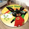 Bing Custom Name Round Area Rug,Carpet Rug for Living Room Bedroom Sofa Playroom Decor,Non-slip Floor Mat