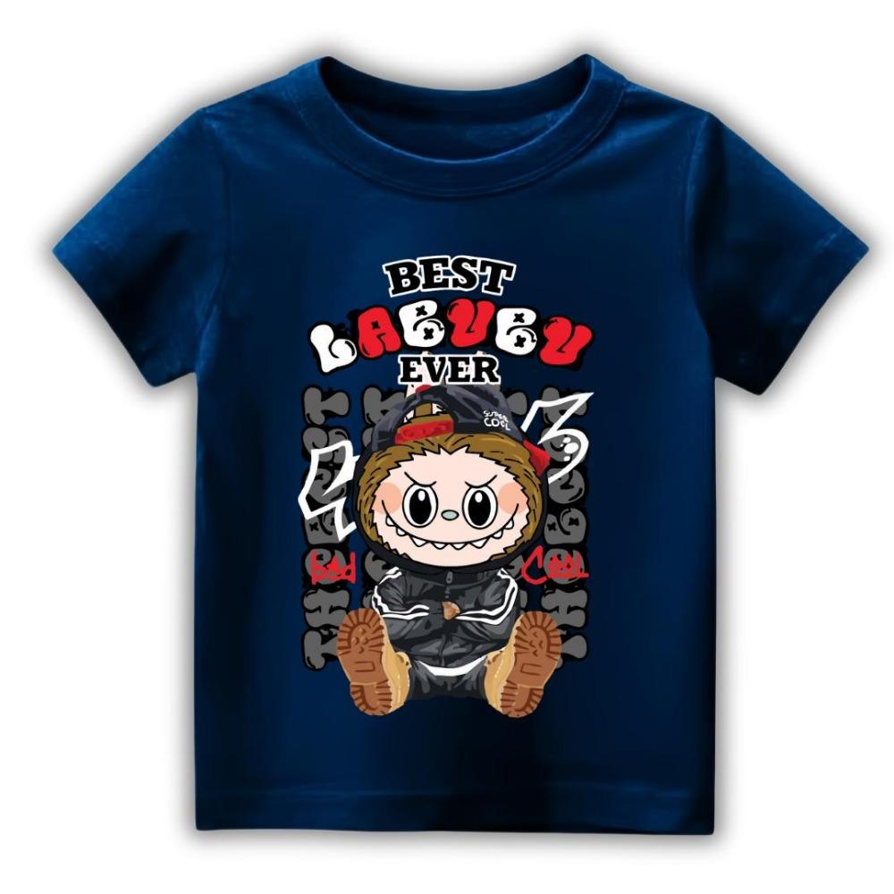LABUBU 3D-gedruckte Kleidung Kurzärmeliger Lockerer Stil Damen Modisches T-Shirt